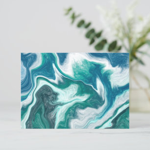 Tackkort Blue Marble Fluid Art Tack Kort