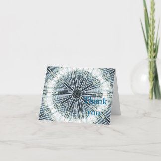Tackkort Card Blue White Kaleidoscope