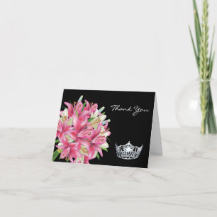 Tackkort Card-Krona & Lillies