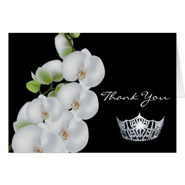 Tackkort Card-Krona och Orchids OBS Kort (Framsidan Horizontal)