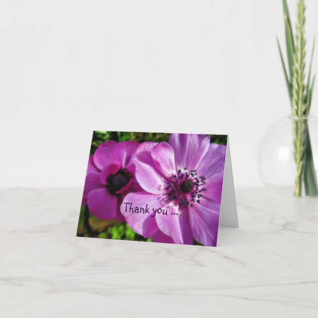 Tackkort Card - Lila Anemone (Framsida)