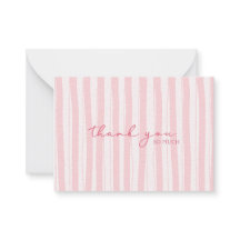 Tackkort Card-Rosa stripe