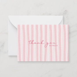 Tackkort Card-Rosa stripe Anteckningskort