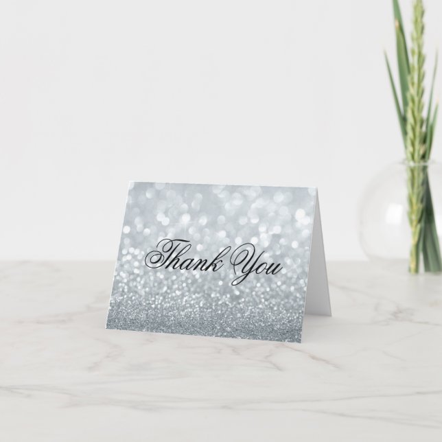 Tackkort Card - Silver Lit Fab (Framsida)