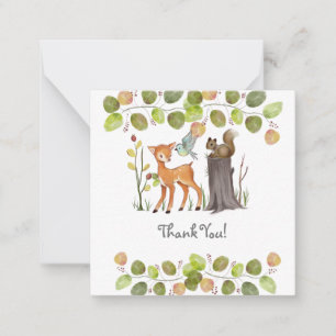 Tackkort Cards Woodland Animals Anteckningskort