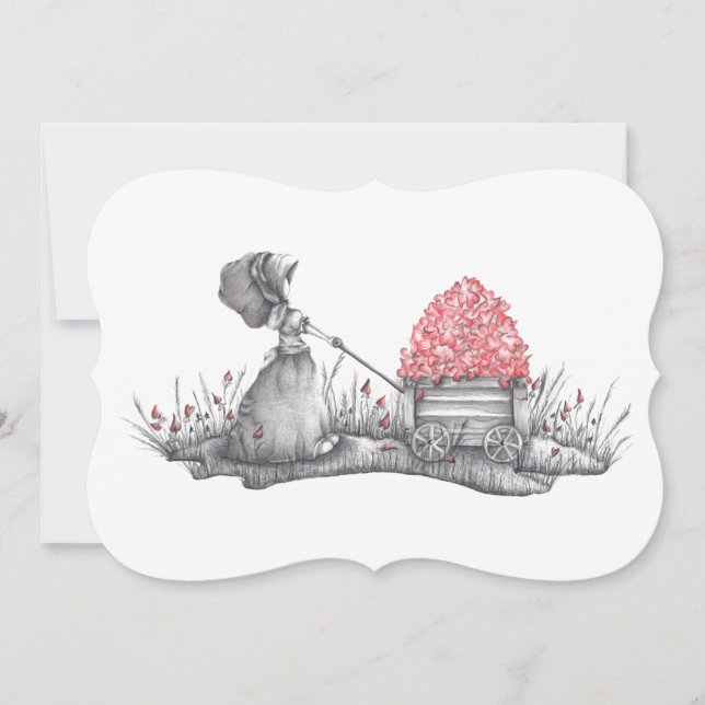 Tackkort Cute Cute Simple Inbjudningar (Framsida)