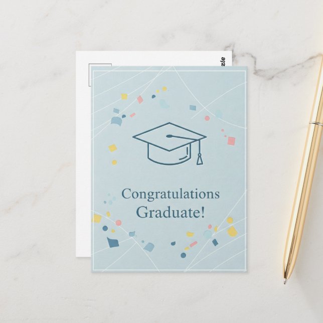 Tackkort efter examen vykort (Fram/Back In Situ)