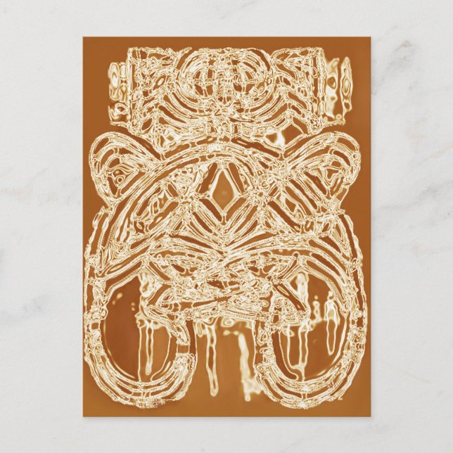 Tackkort Ethnic Abstrakt Fine Art Postcards Vykort (Framsida)