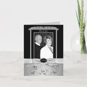 Tackkort för 25-årsjubileum med foto
