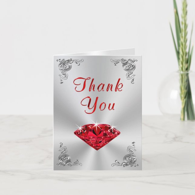 Tackkort för 40-års bröllopsdag (Framsida)