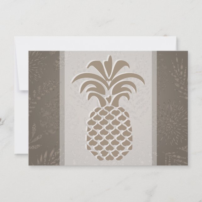 Tackkort för Ananas Hjärtan Tack Kort (Framsida)