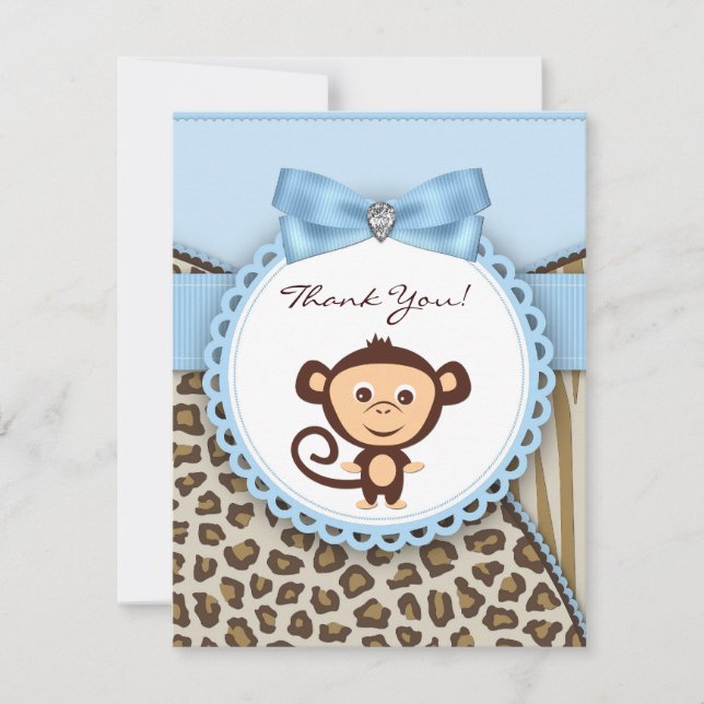 Tackkort för ap-babyshower tack kort (Framsida)