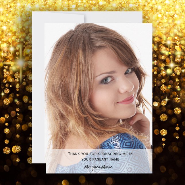 Tackkort för arrangemangssponsorers foto tack kort (Skapare uppladdad)