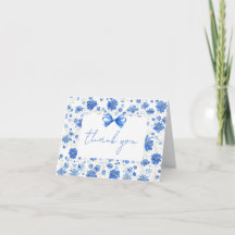 Tackkort för baby shower - Baby in bloom