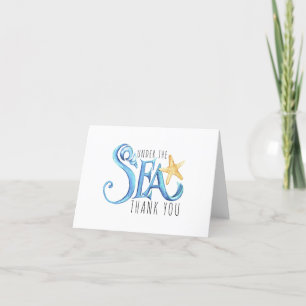 Tackkort för baby shower - Hav