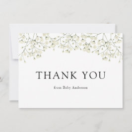 Tackkort för baby shower med gles spira tack kort