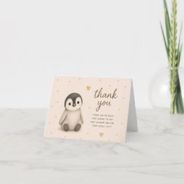 Tackkort för baby shower med pingisbebis