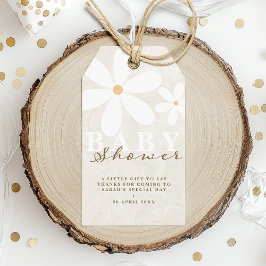 Tackkort för babyfest med neutral könsneutral Dais Presentetikett