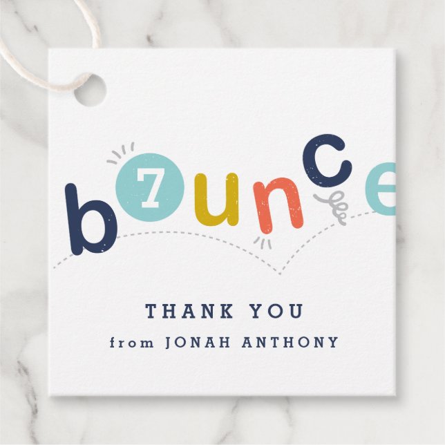 Tackkort för barnkalas gåvor etiketter (Framsida)