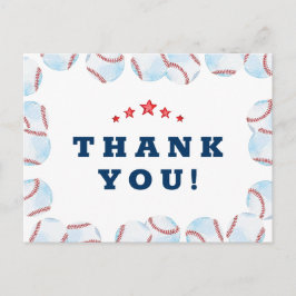 Tackkort för basebolltema födelsedagsfirande vykort