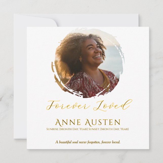 Tackkort för begravning (Framsida)