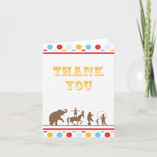 Tackkort för Big Top Circus (Framsida)