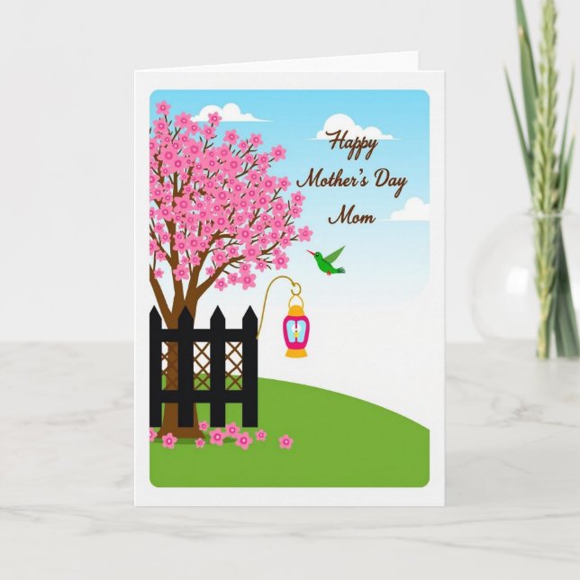 Tackkort för blommande träd kort (Framsida)