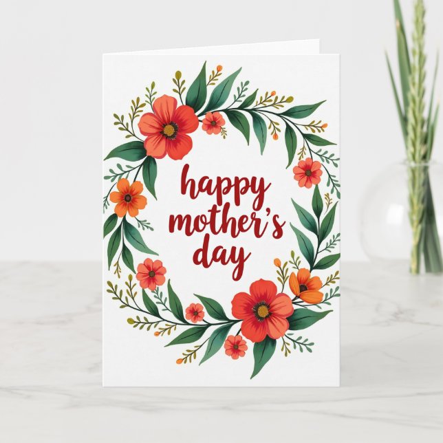 Tackkort för blomsterkrans kort (Framsida)