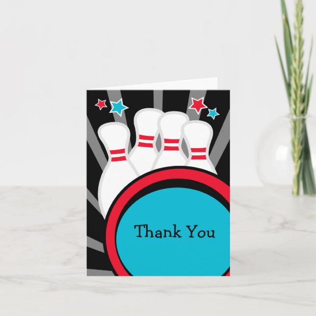 Tackkort för bowlingfest (Framsida)