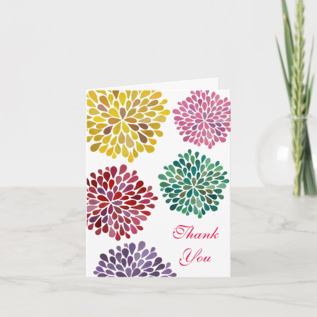 Tackkort för bröllop med vårblommor (Framsida)
