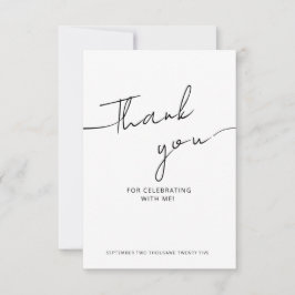 Tackkort för bröllopsfest i modern stil. tack kort