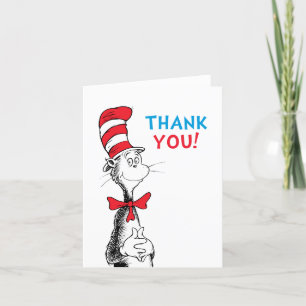 Tackkort för Cat in the Hat-babyfirande