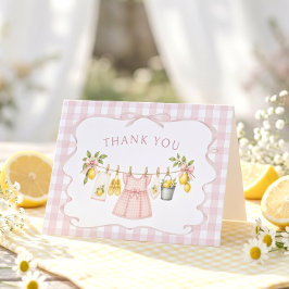 Tackkort för citronbabyshower