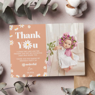 Tackkort för Daisys födelsedagsfoto Tack Kort