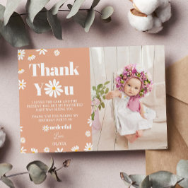 Tackkort för Daisys födelsedagsfoto Tack Kort