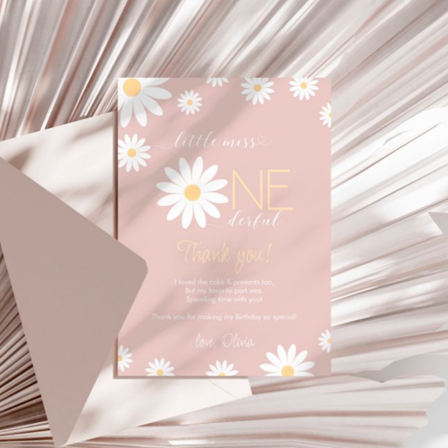 Tackkort för Daisys Första Födelsedag Retro Margar Inbjudningar (Skapare uppladdad)