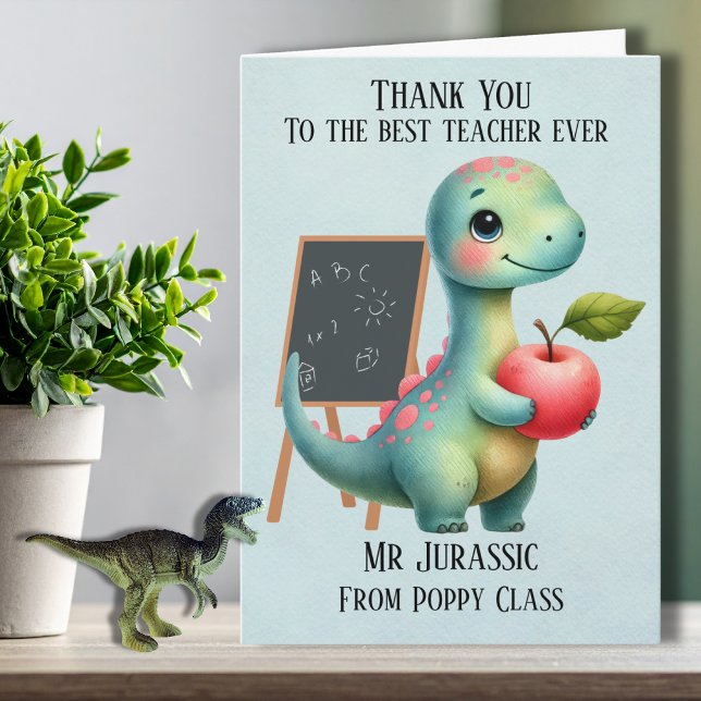 Tackkort för dinosaurielärare kort (Skapare uppladdad)