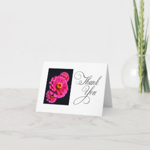 Tackkort för examen - Zinnia blommor