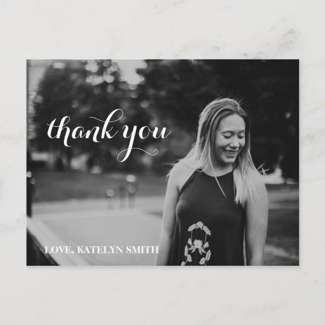 Tackkort för examensfirande vykort (Framsida)