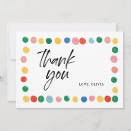 Tackkort för födelsedagsfest med modern konst tack kort