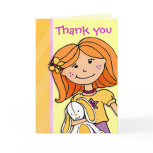 Tackkort för födelsedagsfirande för flickor