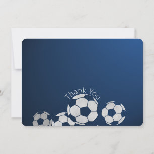 Tackkort för fotboll i platt design inbjudningar