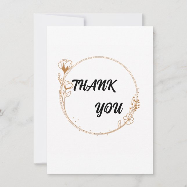 Tackkort för grundläggande takkortsändelser tack kort (Framsida)