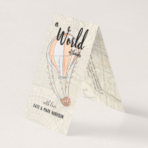 Tackkort för luftballongbaby shower   kort