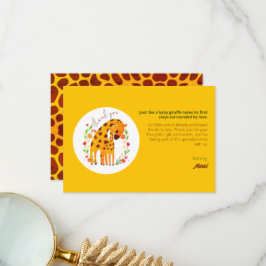 Tackkort för mamma och baby-giraff tack kort