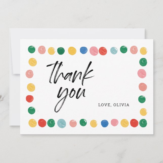 Tackkort för modern födelsedagsfest tack kort (Framsida)