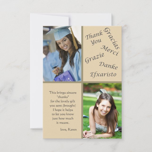 Tackkort för något att sägatackfoto tack kort (Framsida)