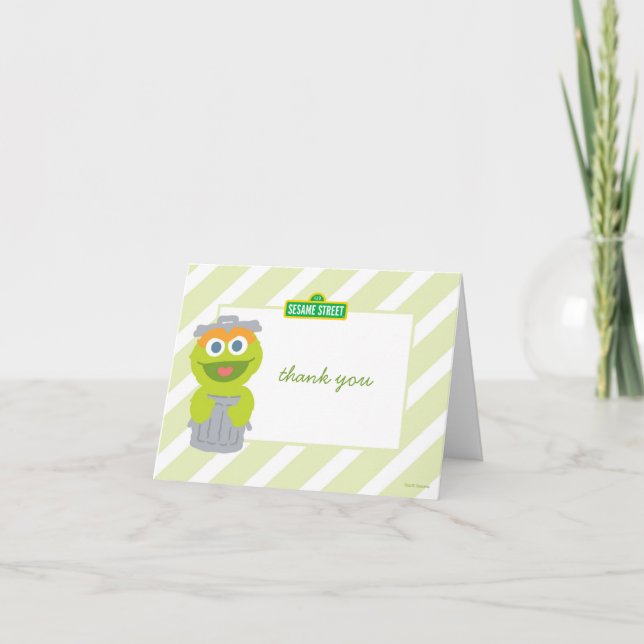 Tackkort för Oscar the Grouch Baby-födelsedag (Framsida)