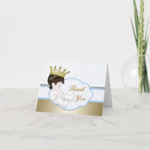 Tackkort för prinsbaby shower