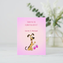 Tackkort för Rico the Dog Baby Girl Shower
